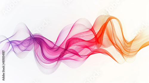 Dance to the rhythm of progress with lively gradient lines in a single wave style isolated on solid white background