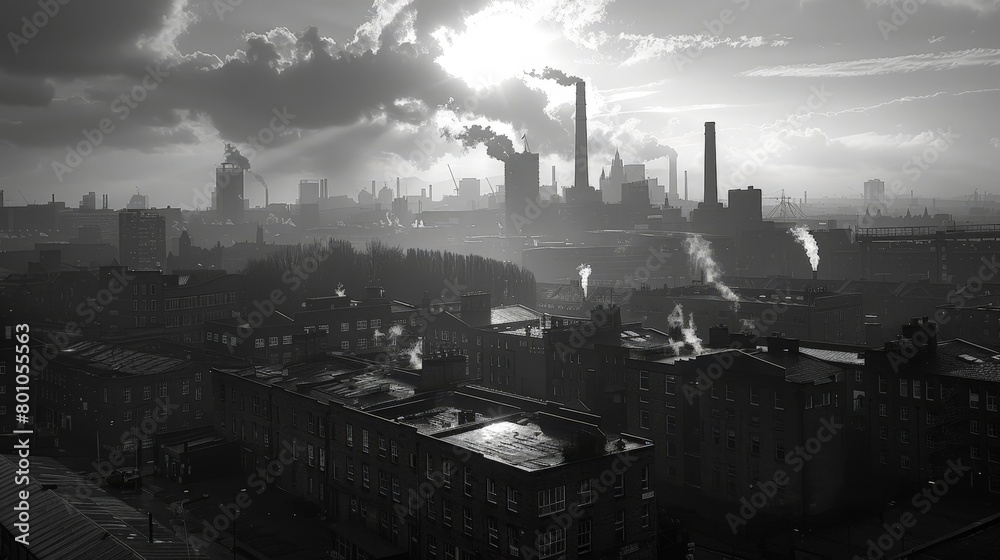 Manchester Industrial Past Skyline