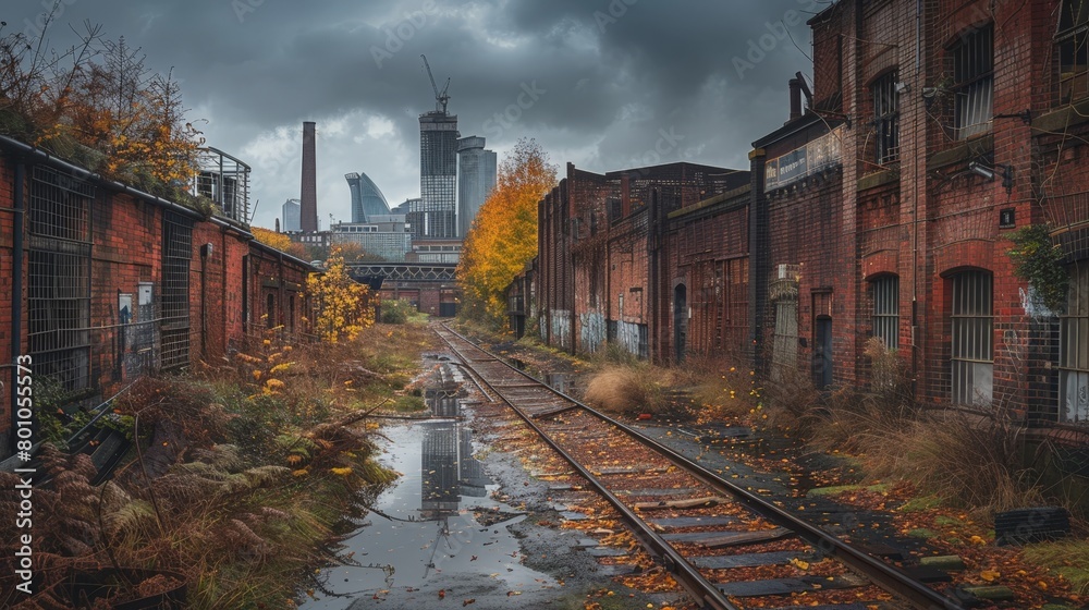 Manchester Industrial Past Skyline