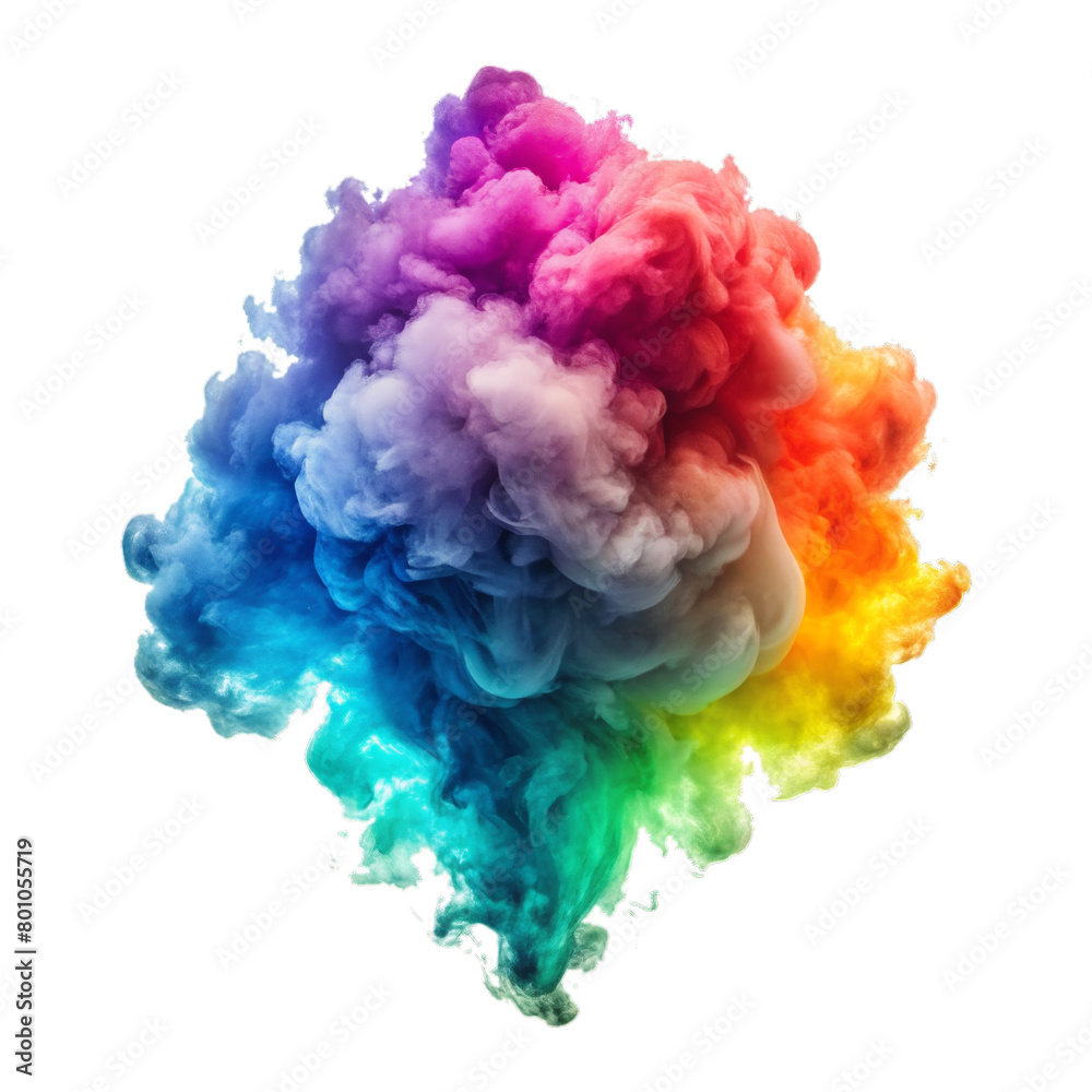 Fototapeta premium Rainbow-Colored Smoke Overlay