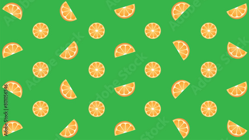 Floating background image of orange slices.Applicable for advertising. Vector illustration.