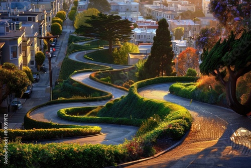 Lombard Street: The Winding Snake of Popular Landscapes photo