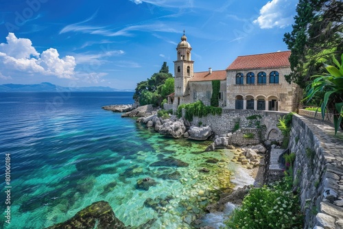 Monastery in Bol, Island of Brac: Landmark of Mediterranean Coast photo