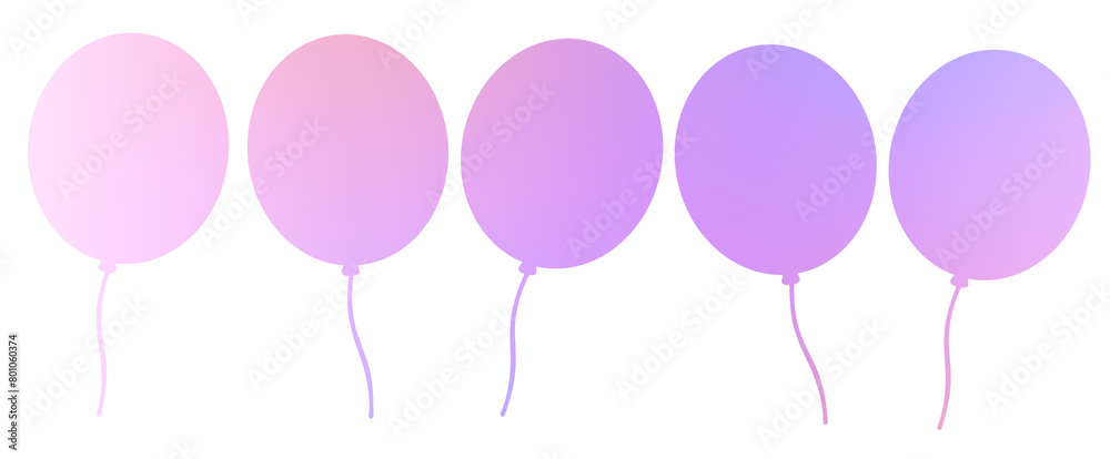 
This is an illustration of a purple balloon.