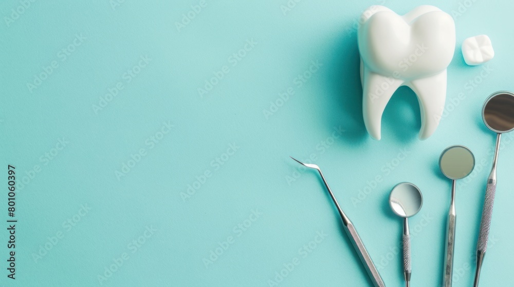 healthy dental equipment for dental care with text empty space healthy dental equipment for dental care with text empty space