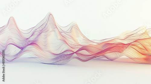 Chart a course through the digital landscape with navigational gradient lines in a single wave style isolated on solid white background