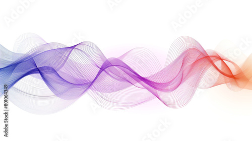 Celebrate innovation with festive gradient lines in a single wave style isolated on solid white background