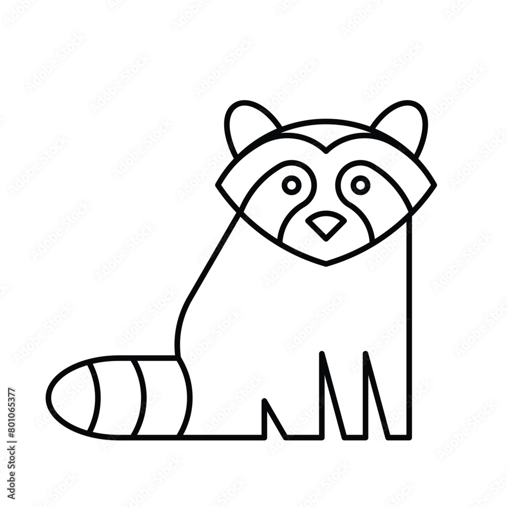 Fototapeta premium Raccoon logo. Icon design. Template elements