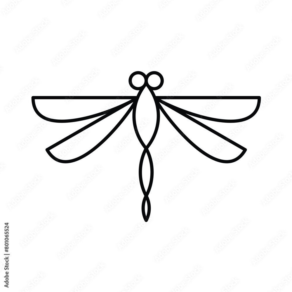 Dragonfly logo. Icon design. Template elements Dragonfly logo. Icon design. Template elements