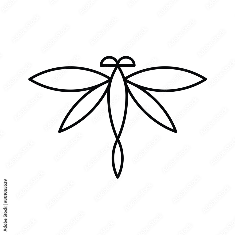 Dragonfly logo. Icon design. Template elements Dragonfly logo. Icon design. Template elements