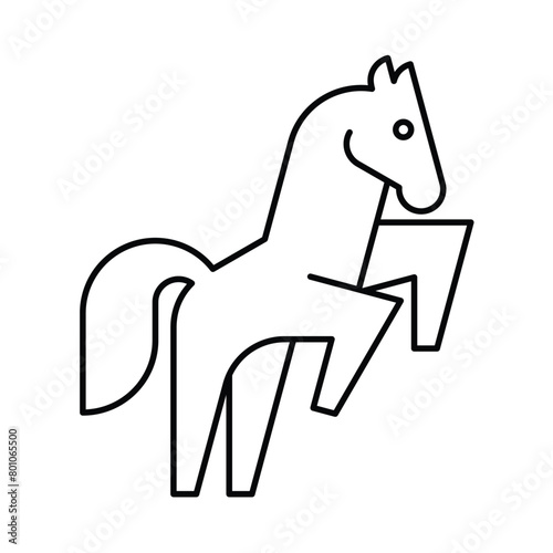 Horse logo. Icon design. Template elements 