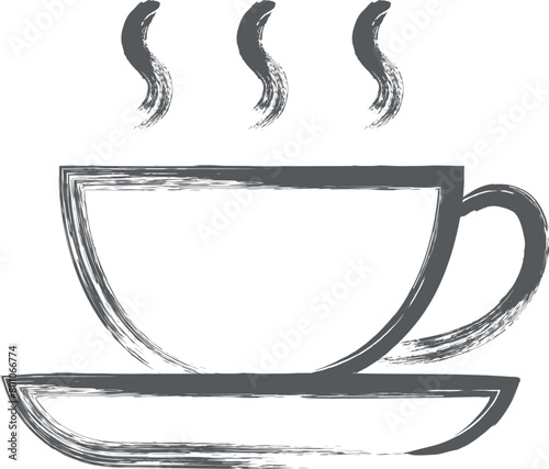 筆書きミニミニアイコン　コーヒー
