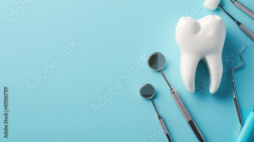 healthy dental equipment for dental care with text empty space © jongaNU