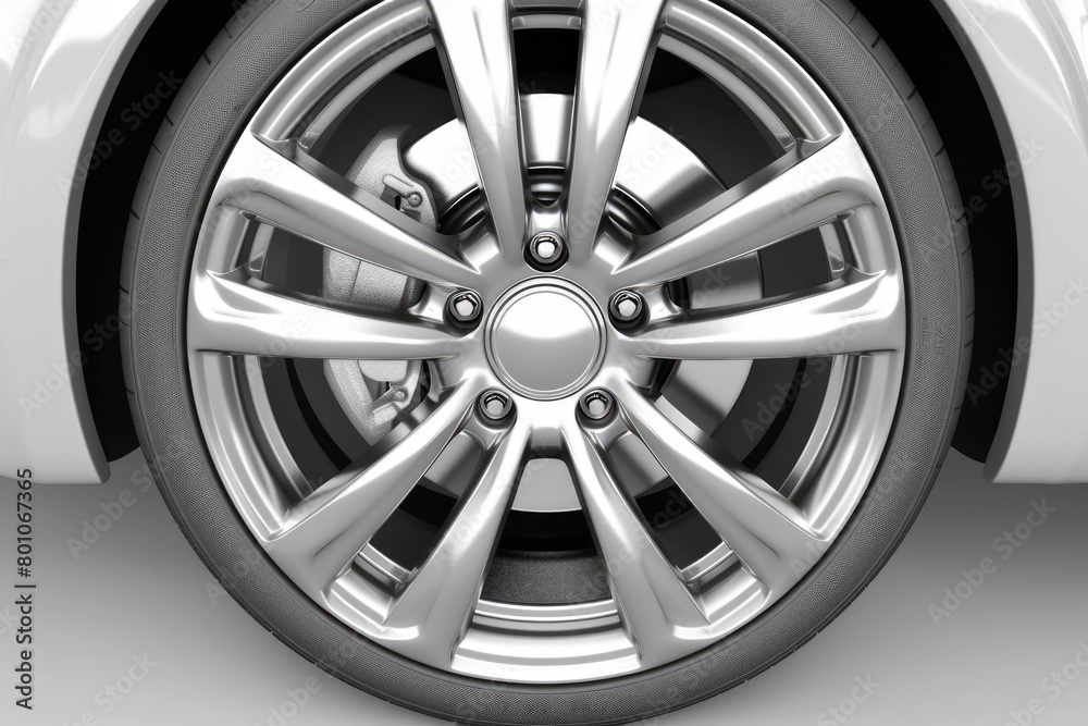 Isolated Hubcap. Shiny Silver Wheel Cover Trim for Car Tire Rim Isolated Hubcap. Shiny Silver Wheel Cover Trim for Car Tire Rim