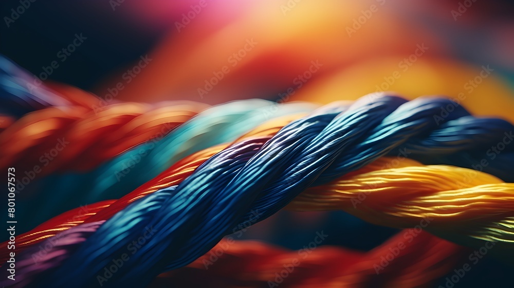 Experience the power of connection and cooperation symbolized by a team ...