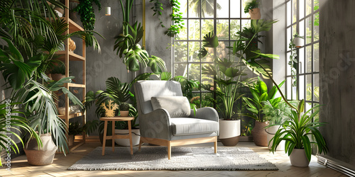 Living room designed with sustainable and eco-friendly materials  organic textiles  and earthy color palettes to promote a healthy and environmentally conscious lifestyle  