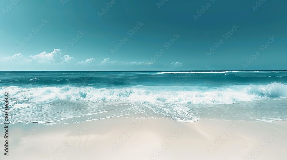 Abstract background concept day out beach ocean sea. An abstract style low level image of a beautiful pristine beach with white sand, ocean waves and a deep blue sea.