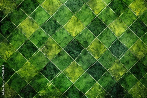 Green Argyle Textured Background for Living Spaces and Springtime Design. Perfect for April and May photo