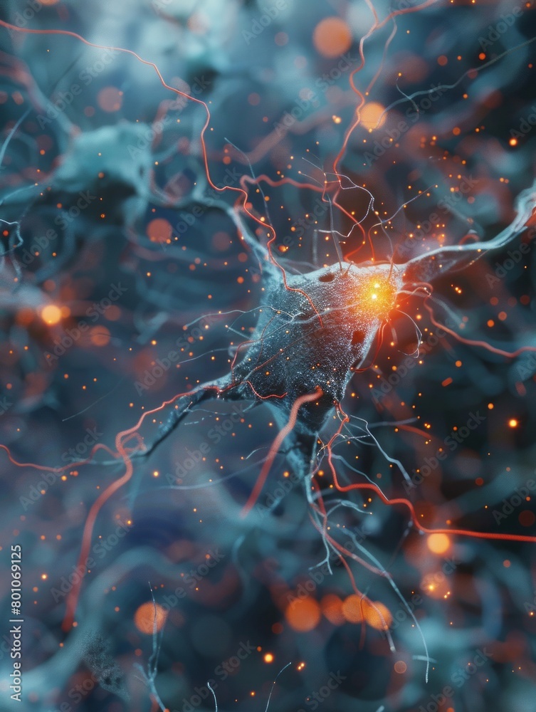 network of nerve cells. network of nerve cells.