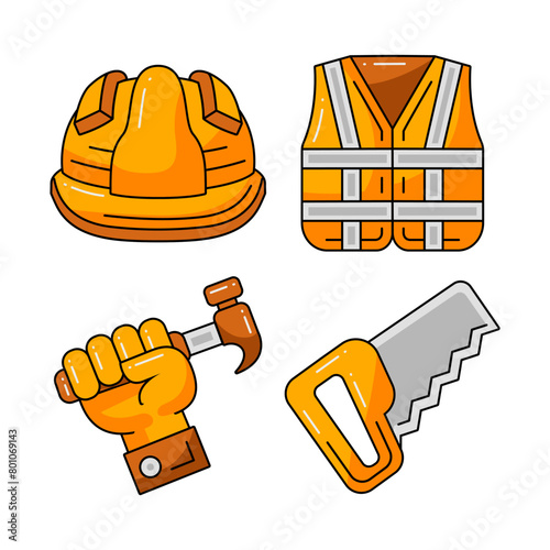 Labor Day Element Vector Illustration (ID: 801069143)