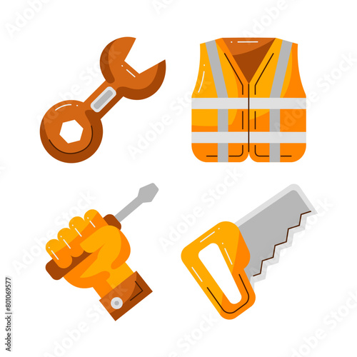 Labor Day Element Vector Illustration (ID: 801069577)