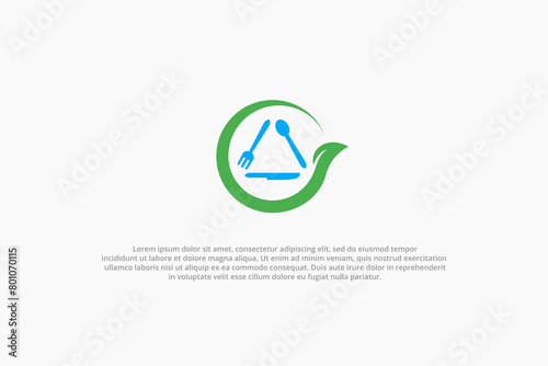 letter c and vegetarian food logo
