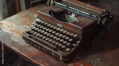 old typewriter on a table