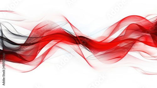 Abstract red stylish transparent flowing wave design background ,Vibrant red smoky background for graphic design projects and artistic presentations,3D rendering, Red luxury silk cloth floating 
