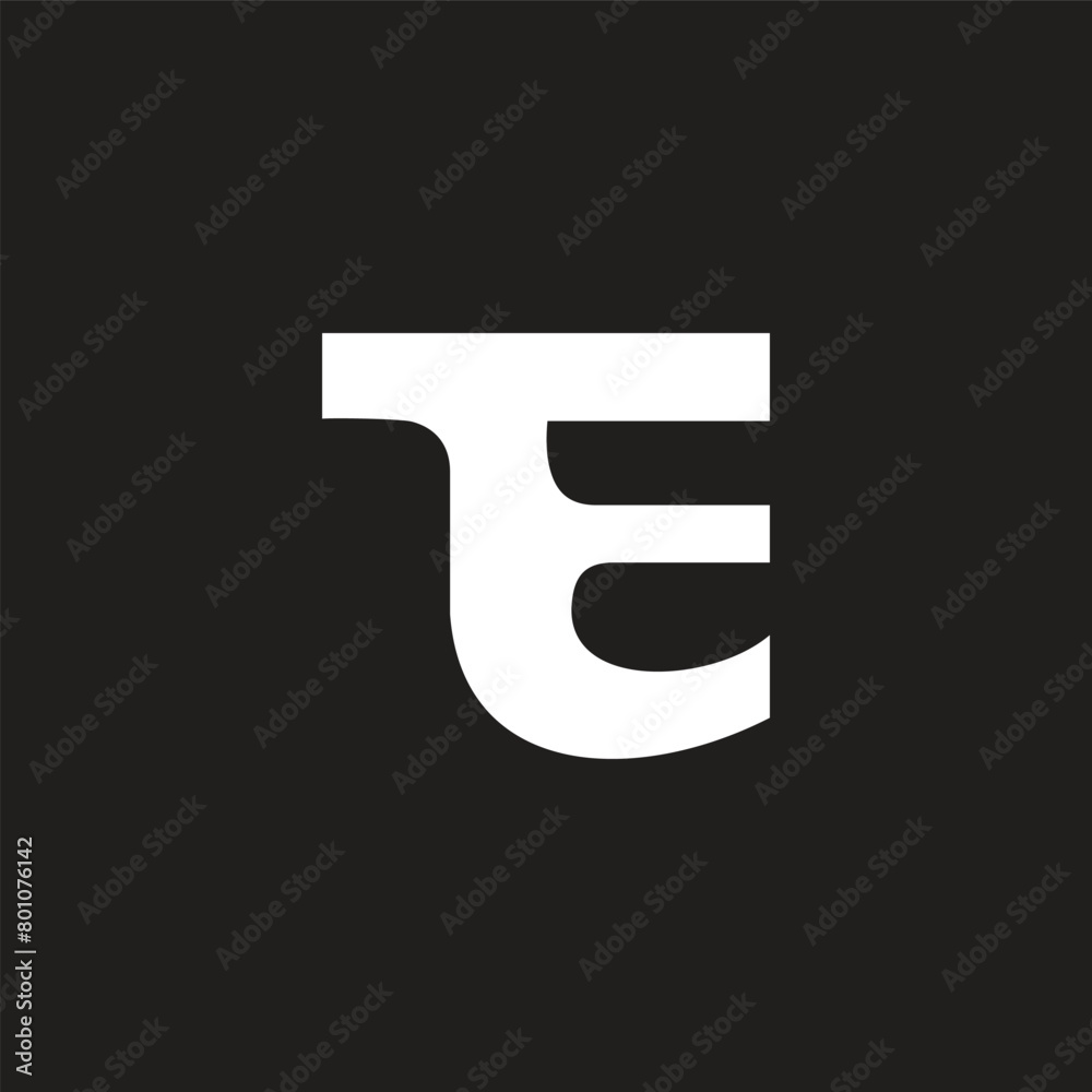 letter te simple geometric abstract lgoo vector letter te simple geometric abstract lgoo vector