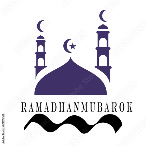 Ramadhan mubarak Logo Concept Vector. Islamic Logo Template Isolated in White Background