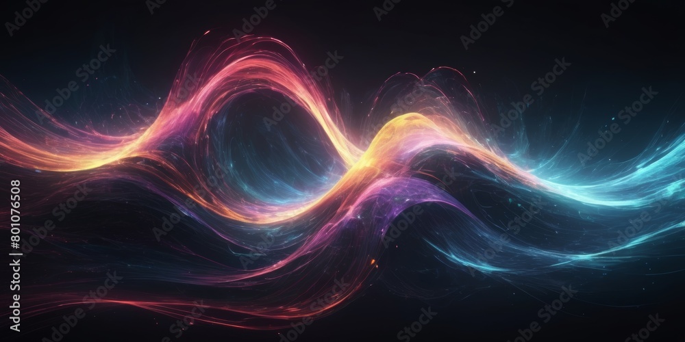Fototapeta premium Electrifying vibrant wave background