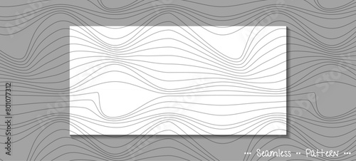 Illustration simple wave line pattern and geometric shape. Abstract graphic design. Vector seamless pattern with black and white stripe line. Design for print fabric, textile, wallpaper background