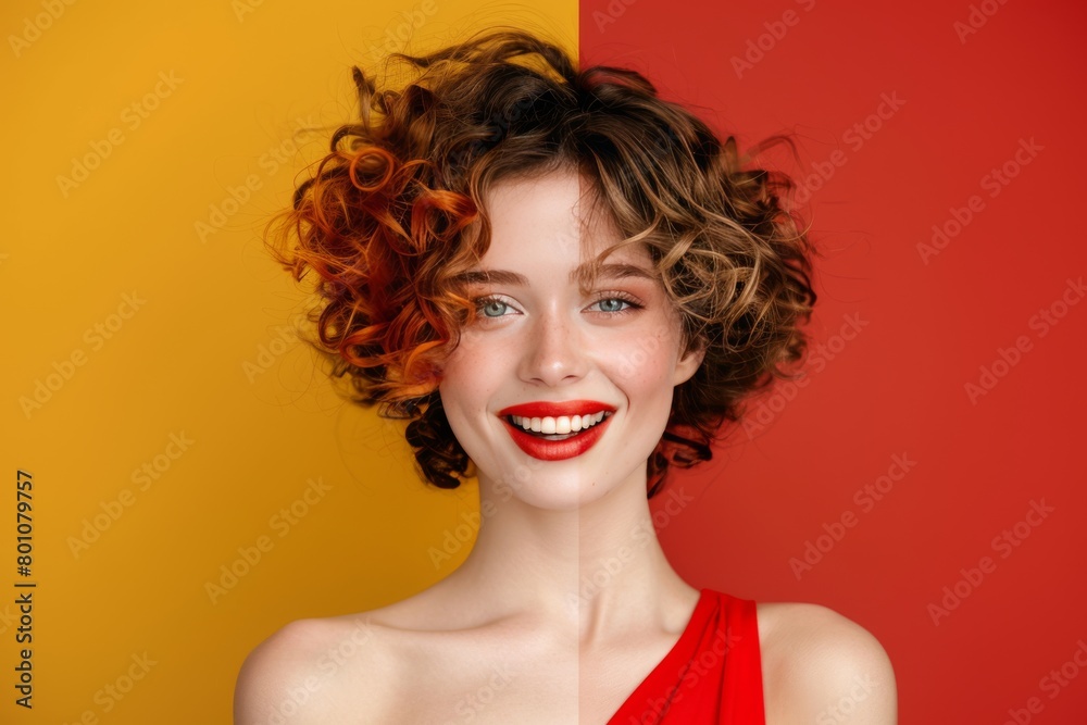 Aging comparisons in portraits enhanced by hair dye reflect dual aging splits in color and age. Aging comparisons in portraits enhanced by hair dye reflect dual aging splits in color and age.