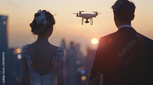 A startup that offers customizable drones for livestreaming weddings photo