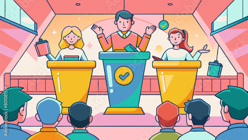 Animated Debate Competition with Energetic Participants and Engaged Audience