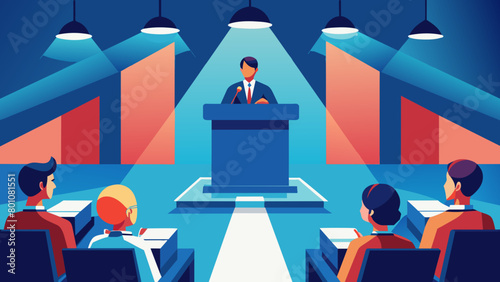 Corporate Conference Presentation with Business Leader and Audience