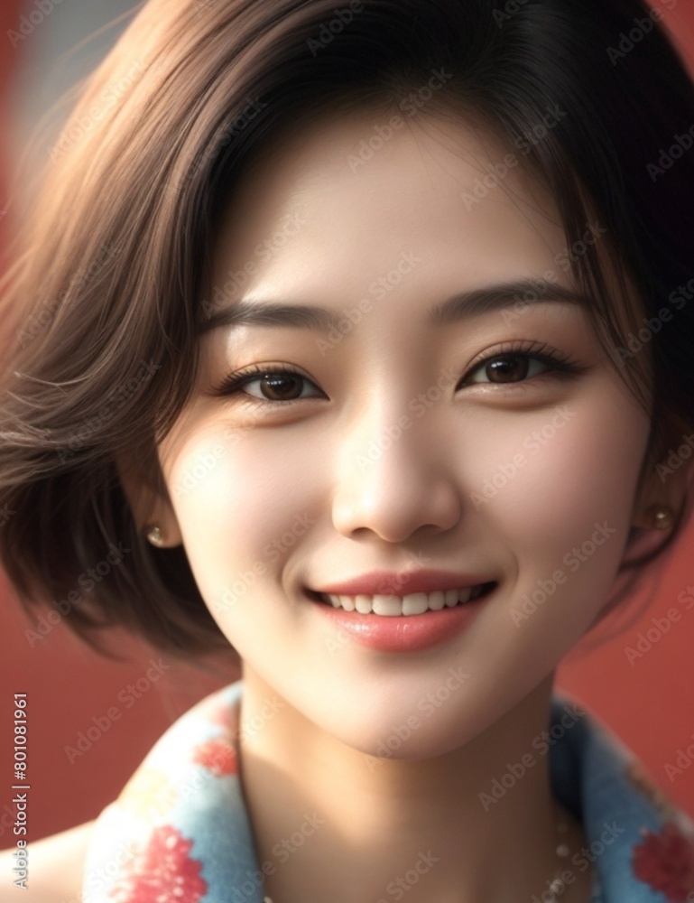 미소 짓는 여자 미소 짓는 여자