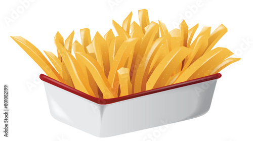 Vector illustration of delicious golden french fries