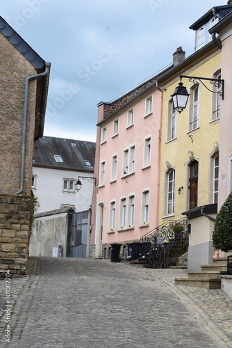 narrow old town street in Luxembourg