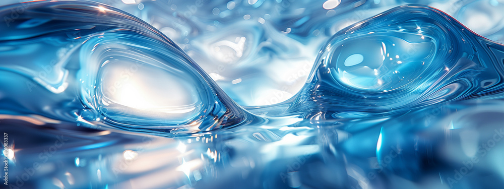Abstract Futuristic blue Glass background Abstract Futuristic blue Glass background