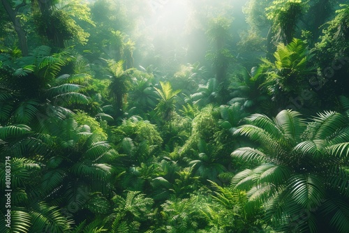 Enchanting Rainforest High-Resolution Images of Lush Greenery for Captivating Designs and Nature-Inspired Projects. Copy space for ad © Irina Mikhailichenko