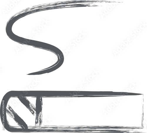 筆書きミニミニアイコン　タバコ