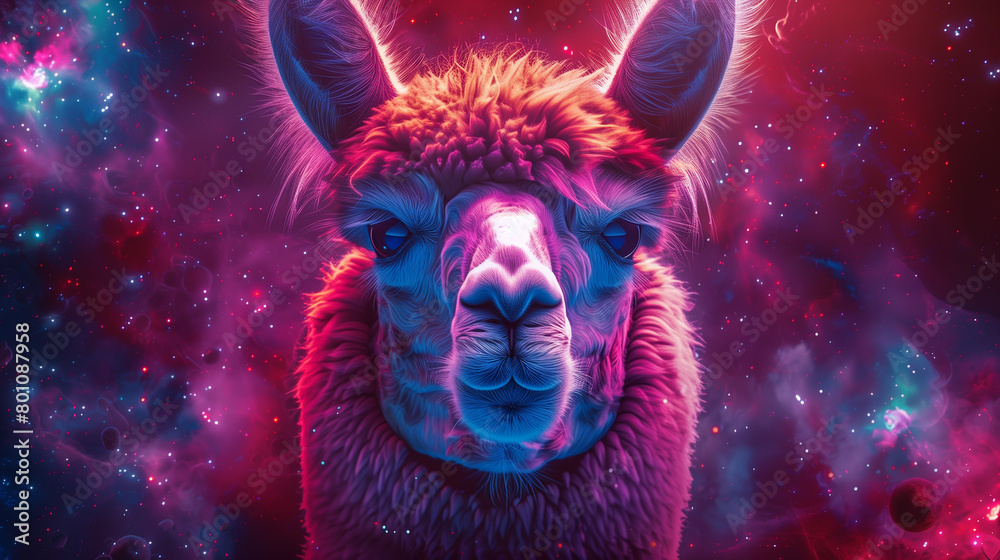 Cosmic Alpaca Cria A Mesmerizing Intergalactic Energy and Celestial Wonder