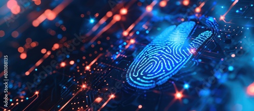 security concept with fingerprint