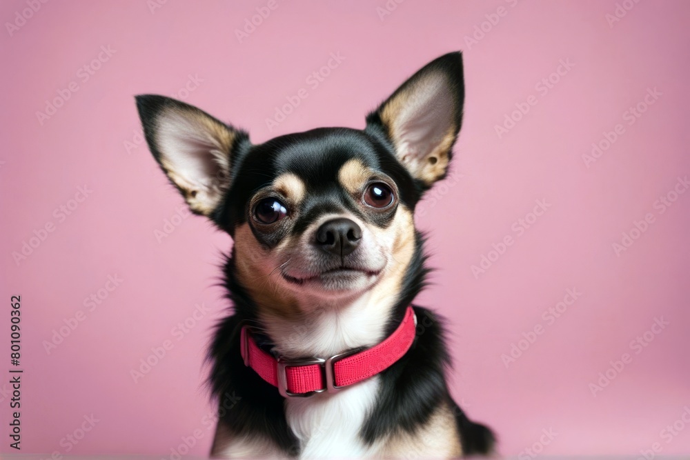 red looking brown cute collar background tongue pink mexican camera dog out space chihuahua copy displeased charity insane shocked ravenous begging strabismus big eye beauty exotic baby mini'