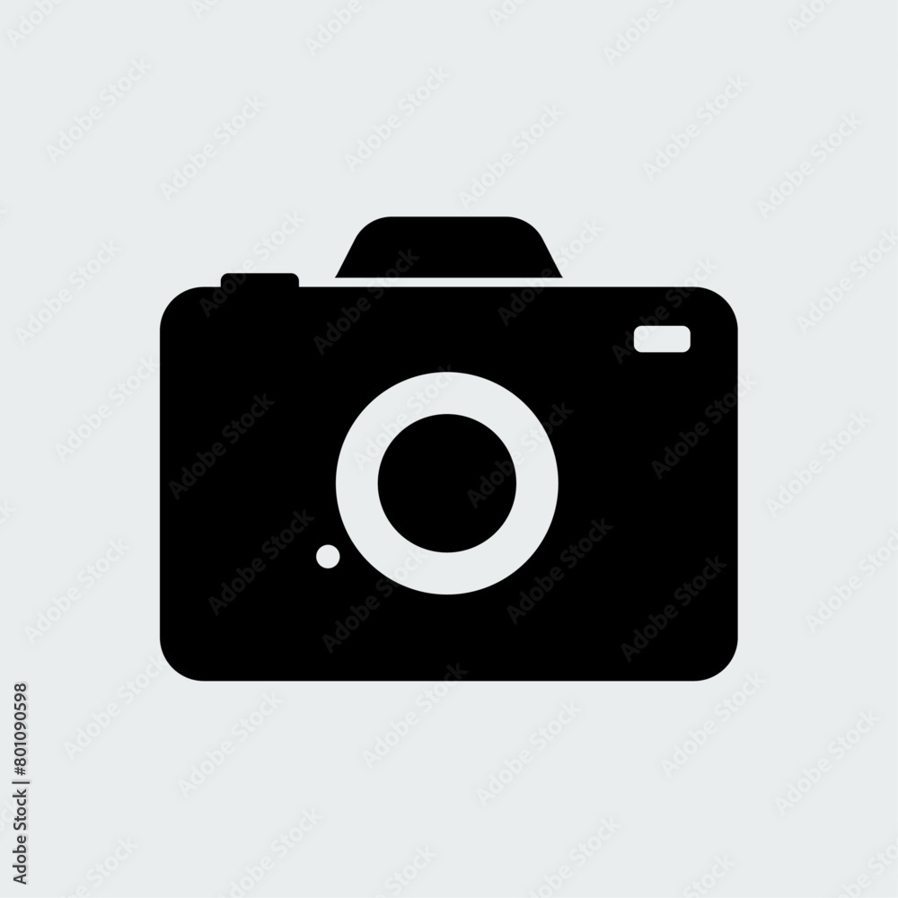 Camera photo album icon, Photography day, photography camera black symbol, photo image book, take a pic button, easy editable for design.