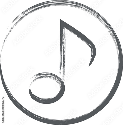 筆書きミニミニアイコン　音楽