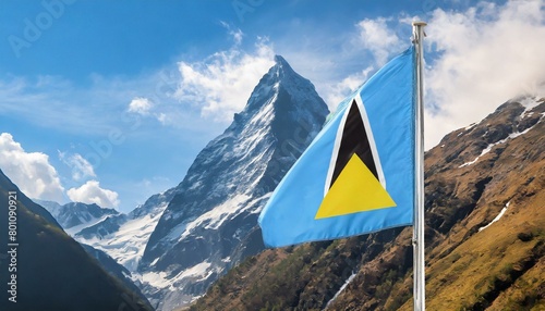 The Flag of Saint Lucia