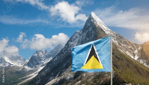 The Flag of Saint Lucia