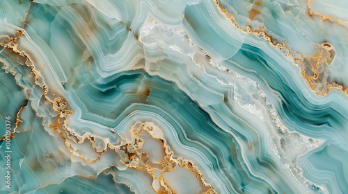 aqua tone emperador marble, natural breccia stone agate surface, modern Italian marble Marble background. Generative AI. photo